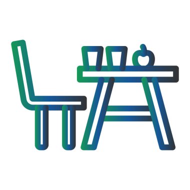 Tablo simgesinin vektör illüstrasyonu 