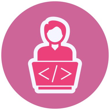 Programmer vector icon modern simple illustration