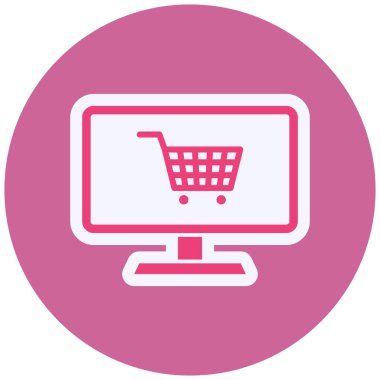 Alışveriş simgesinin vektör illüstrasyonu