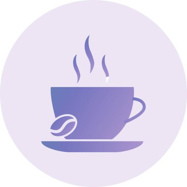 kahve fincanı simgesi, vektör illüstrasyonu