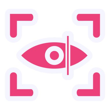 Eye Scan. web icon simple design