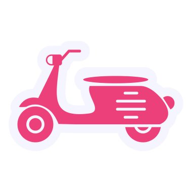 Scooter icon, simple web illustration 