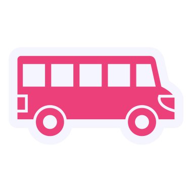 Otobüs. Web simgesi basit illüstrasyon