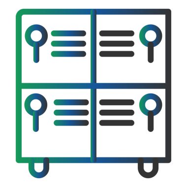 Locker Vector Glyph Icon Design
