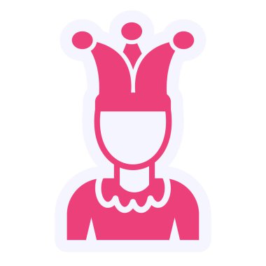 Soytarı. Web simgesi basit illüstrasyon