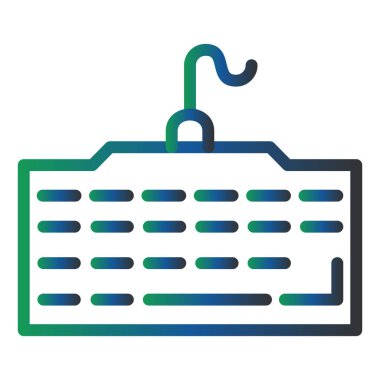 Oyun Klavyesi Vektör Kabartma Simgesi Tasarımı 