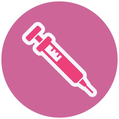 Şırınga simgesinin vektör illüstrasyonu 