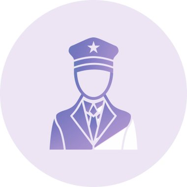 vector illustration of modern Policeman  icon