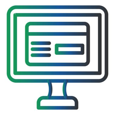 Çevrimiçi Ödeme Vektörü Glyph Simgesi Tasarımı