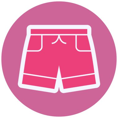 Şort. Web simgesi basit illüstrasyon