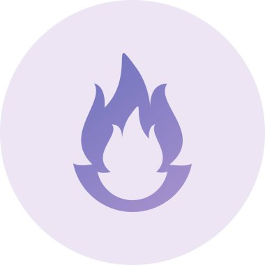 Ateş Vektörü Kabartma Simgesi Tasarımı 