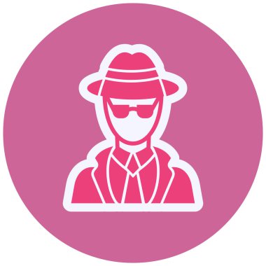 spy man, web icon simple illustration