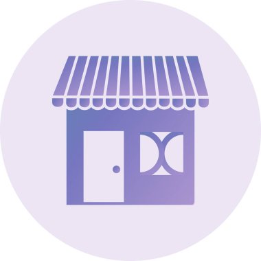 Dükkan. Web simgesi basit illüstrasyon
