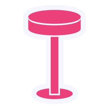 Bar Stool web icon vector illustration