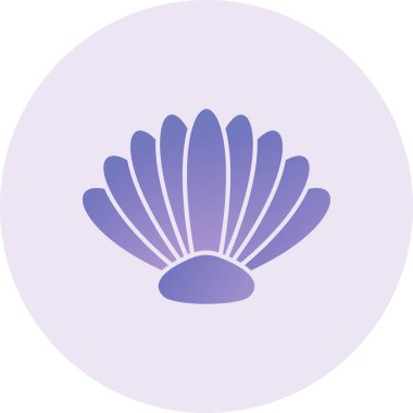 deniz kabuğu simge vektör çizim 