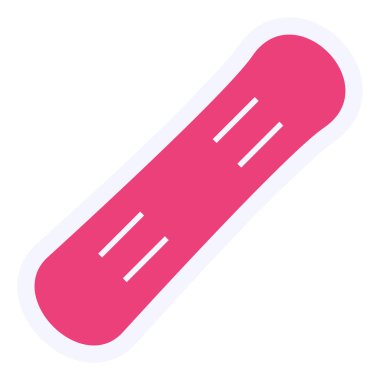 Snowboard icon illustration, simple and minimal concept