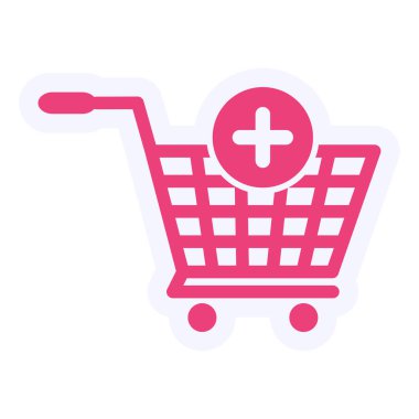 shopping cart icon, simple illustration