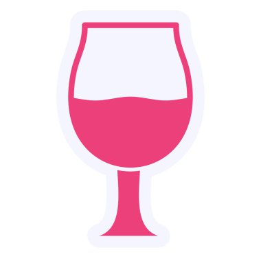 wine glass. simple illustration. Goblet 