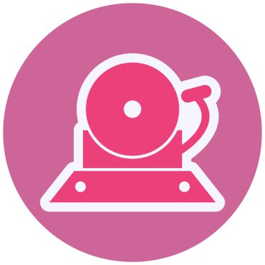 Yangın Alarm Vektörü Kabartma Simgesi Tasarımı 