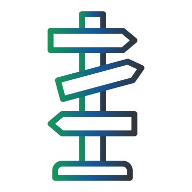 Road Board modern simgesinin vektör illüstrasyonu