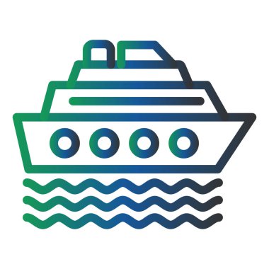 vector illustration of Cruise ship