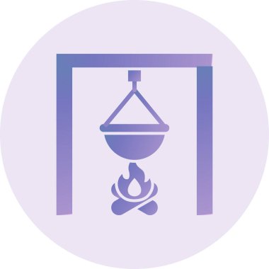 Camping Vector Glyph Icon Design