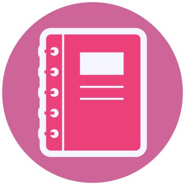 Not defteri simgesinin vektör illüstrasyonu 