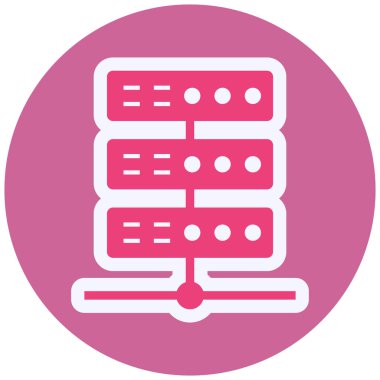 Sunucu. Web simgesi vektör illüstrasyonu