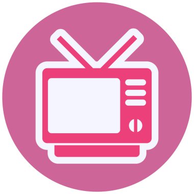 Televizyon. Web simgesi basit illüstrasyon