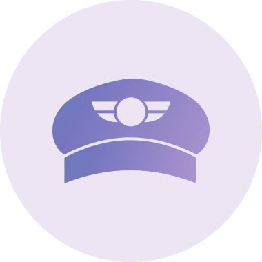 vector illustration of Pilot hat