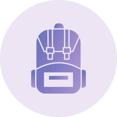 Sırt çantası. Web simgesi basit illüstrasyon