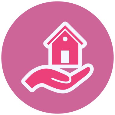 İpotek. Web simgesi basit illüstrasyon