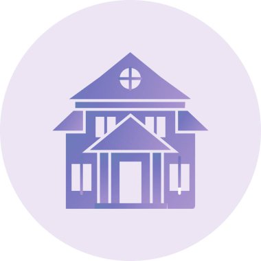 Bina. Web simgesi basit illüstrasyon