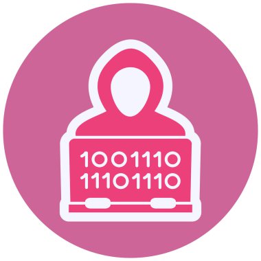 Hackleme. Web simgesi basit tasarım