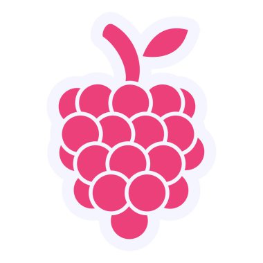 raspberry icon, simple illustration graphic design