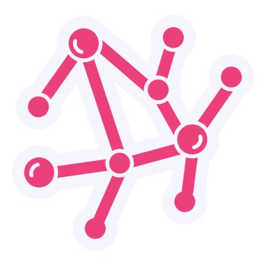 Moleküler. Web simgesi basit illüstrasyon