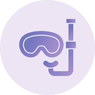 scuba dalış simgesi vektör çizimi