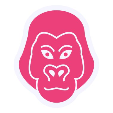 Gorilla  web icon vector illustration