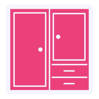 Wardrobe web icon vector illustration