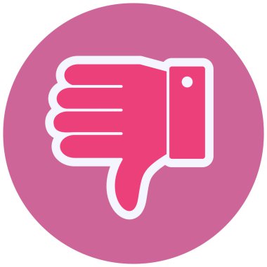 Hoşlanmıyorum. Web simgesi basit illüstrasyon