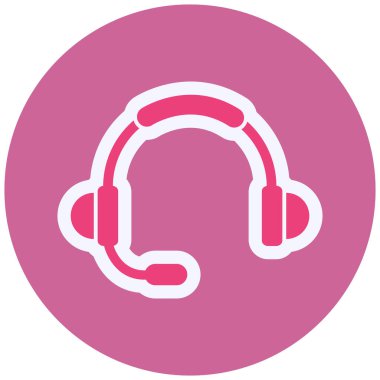 Kulaklıklar. Web simgesi vektör illüstrasyonu