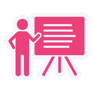 Sunum. Web simgesi basit illüstrasyon 