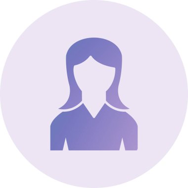 Female Avatar Vector Glyph Icon Design