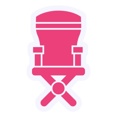 Sandalye. Web simgesi basit illüstrasyon