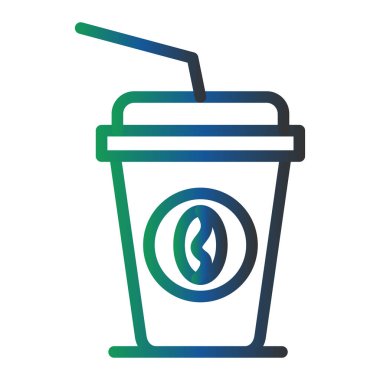 kahve fincanı simgesi, vektör illüstrasyonu