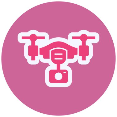 Drone Vektör Kabartma Simgesi Tasarımı