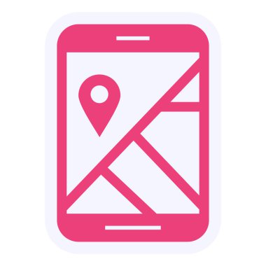 GPS Vektör Kabartma Simgesi Tasarımı 