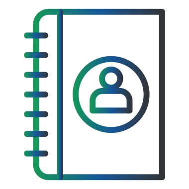 vector illustration of contacts icon