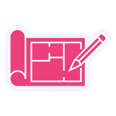 Şablon simgesinin vektör illüstrasyonu