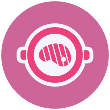 Grilled Food Vector Glyph Icon Design